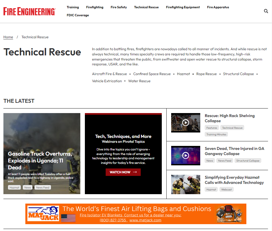 Topic Center - Technical Rescue